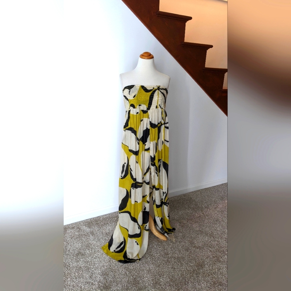 Anthropologie Yellow and Black Swim Coverup - Picture 2 of 6